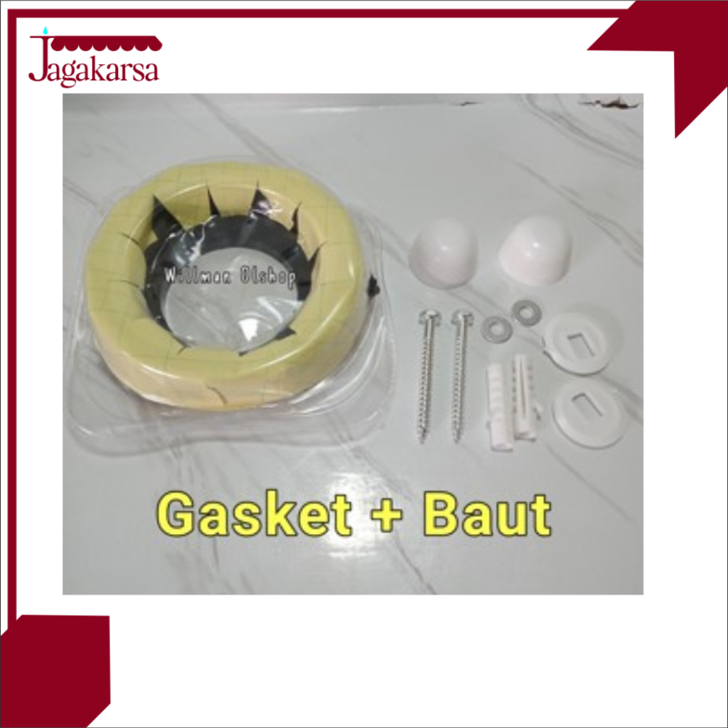GASKET CLOSET / DODOL CLOSET / TOILET BOWL GASKET - Gasket + Baut