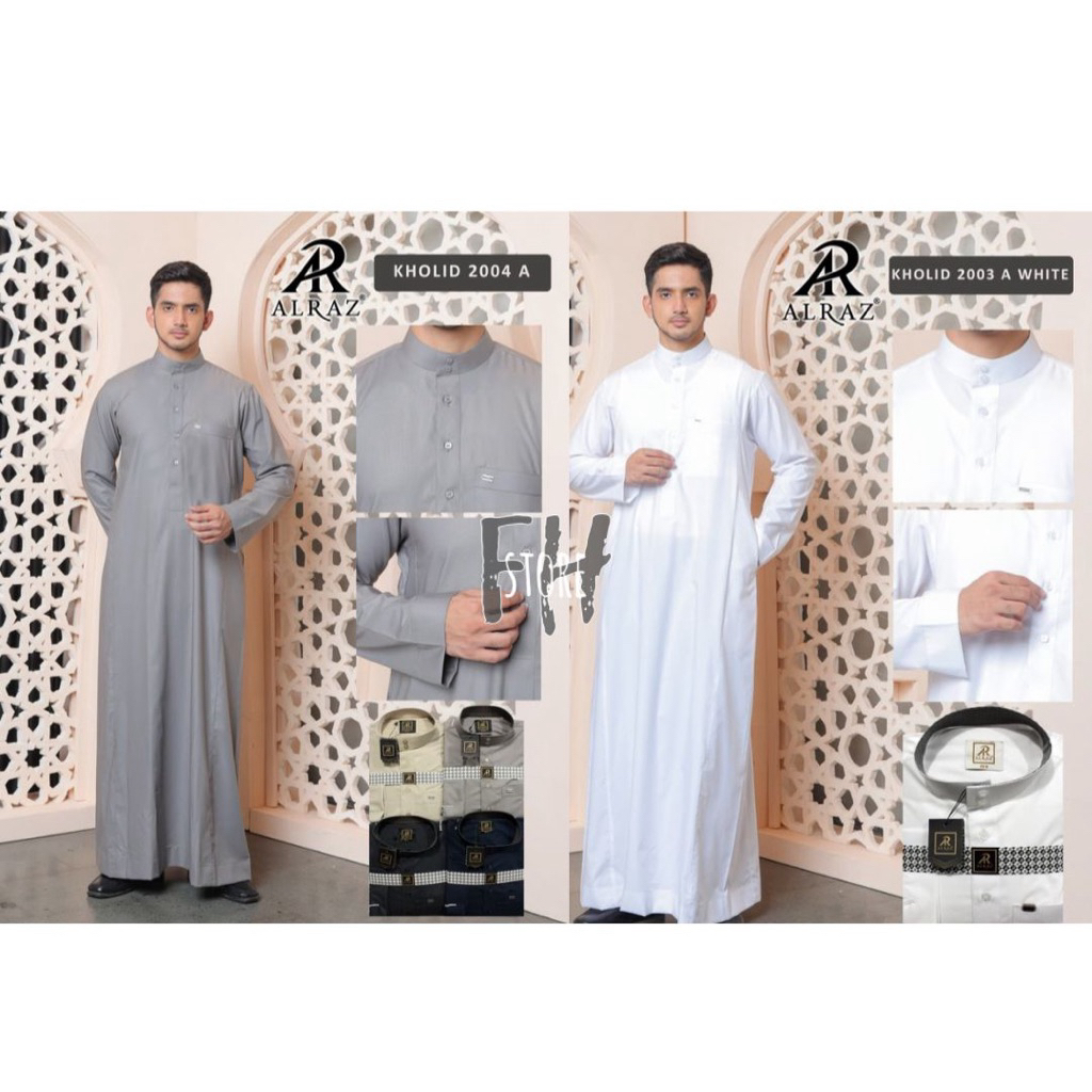 gamis alraz jubaah alraz / gamis non manset  alraz alraz model khalid  remaja dewasa muslim gamis ka