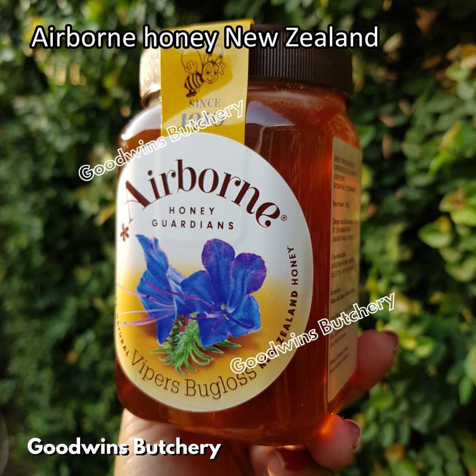 

NZ Airborne honey VIPER BUGLOSS pure natural madu asli import New Zealand 500g