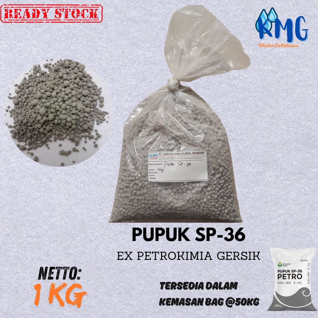 Petrokimia Gersik Pupuk SP-36 Ex Petrokimia Kemasan 1 Kg Non Subsidi Ready Stock Kadar P2O5 Total Mi