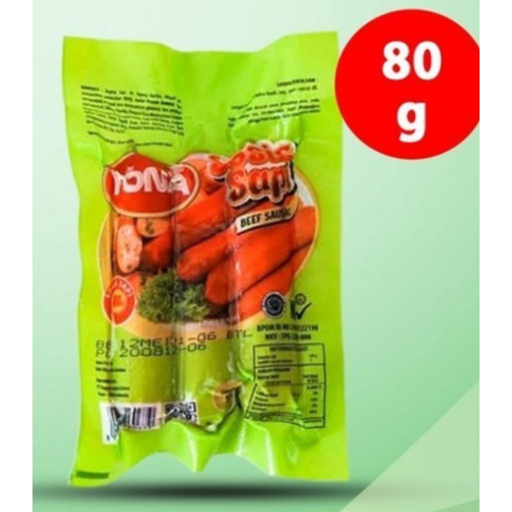 

Yona Sosis Sapi Isi 3 pcs 80gr