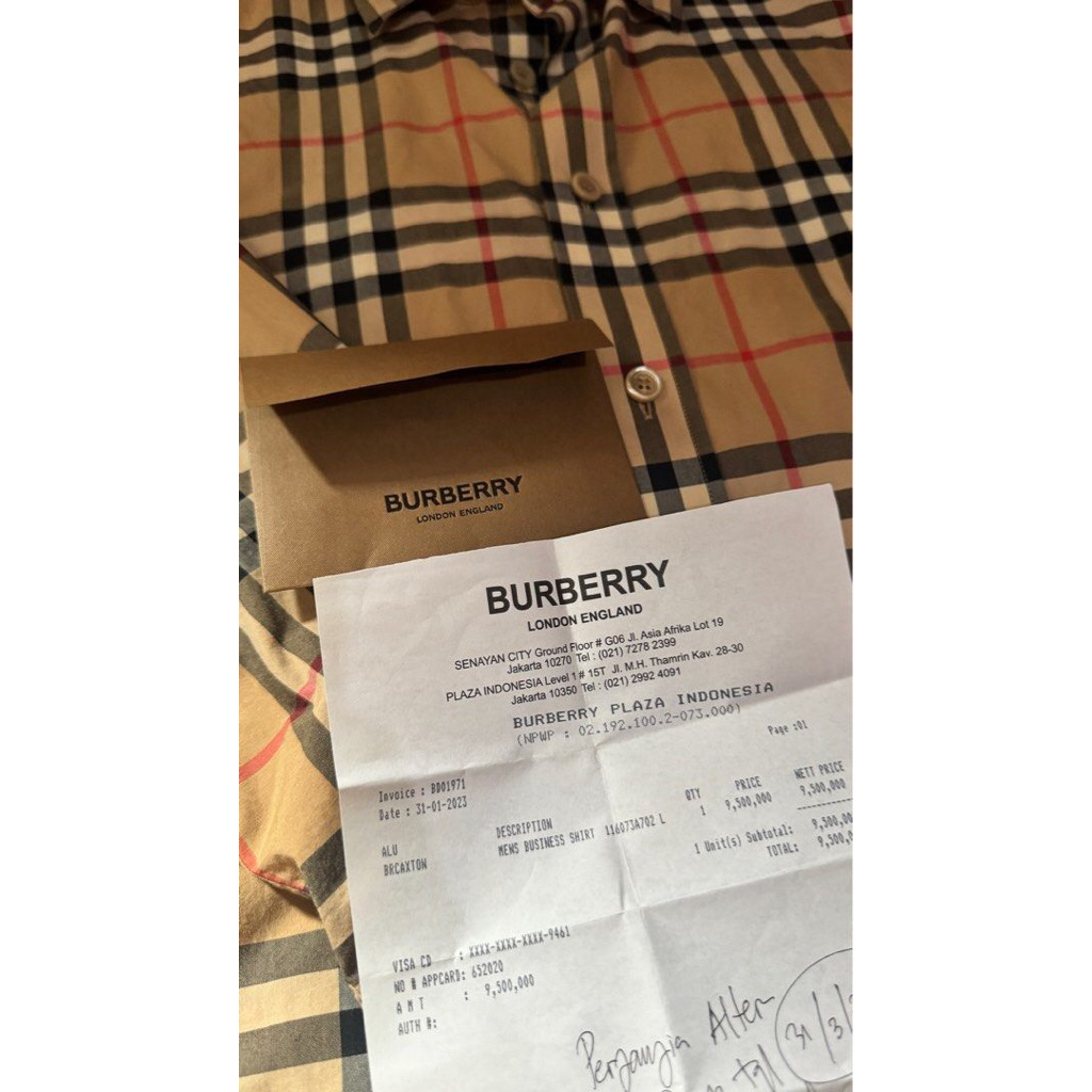 Kemeja Burberry Original