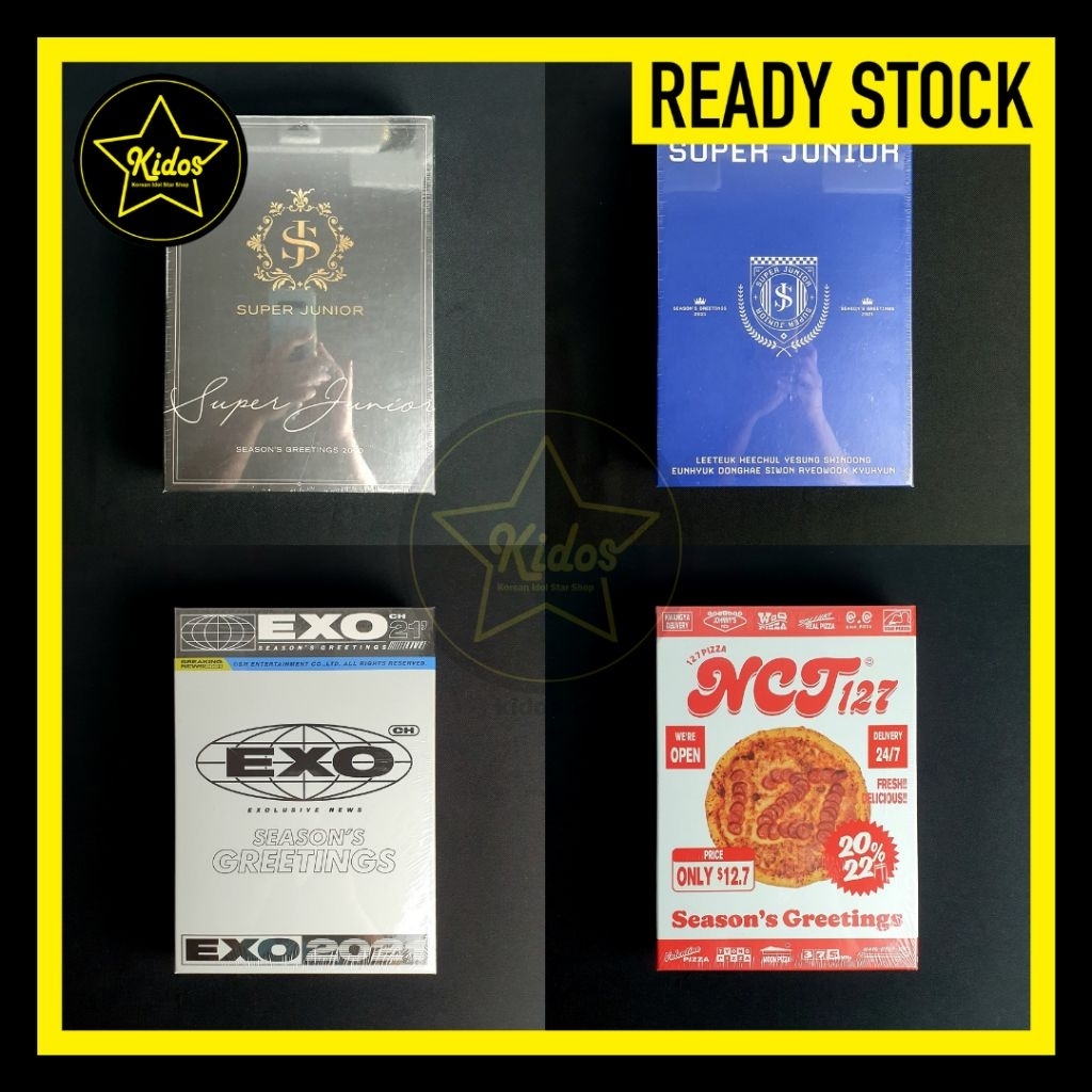 SM ARTIST 2020 2021 2022 SEASON'S GREETING SUPER JUNIOR SHINEE SNSD EXO NCT 127 DREAM WAY V RED VELV