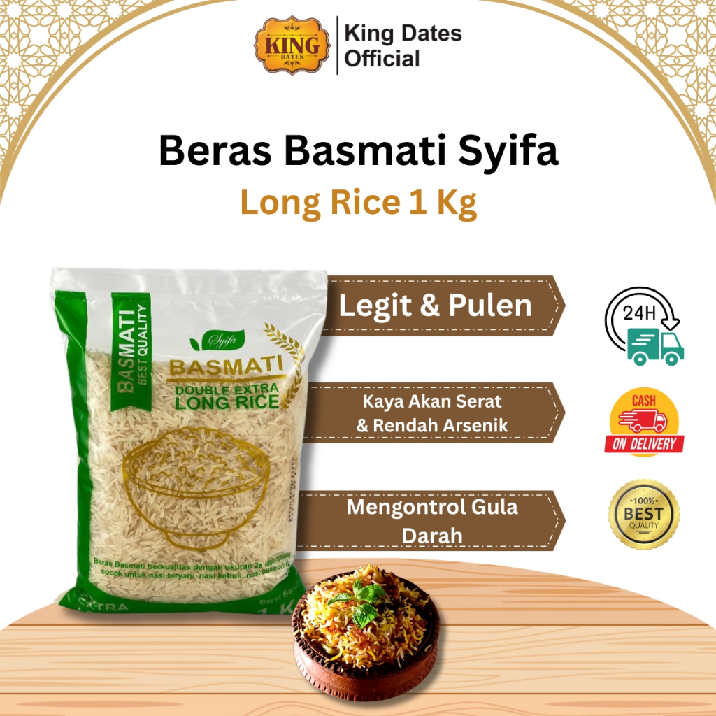 

Beras Basmati Syifa 1Kg | Biryani Basmati Rice