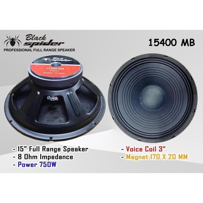 SPEAKER BLACK SPIDER 15 INCH 15400 M KOMPONEN BLACKSPIDER 15400M ORI
