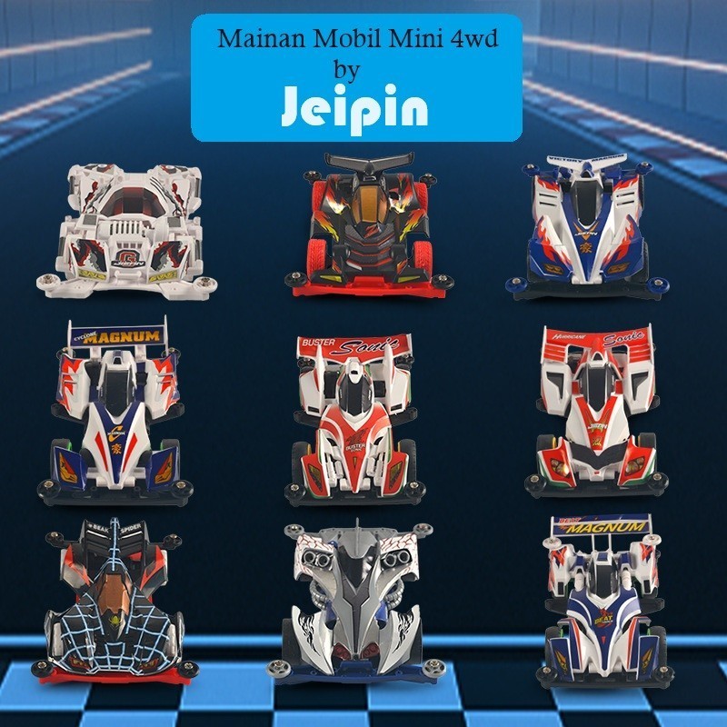 Mobil Mainan Rep Tamiya Mini 4wd Merk Jiepin Lets & Go Series Super 1 Super 2 TZX FMA MA MS VZ AR Ch