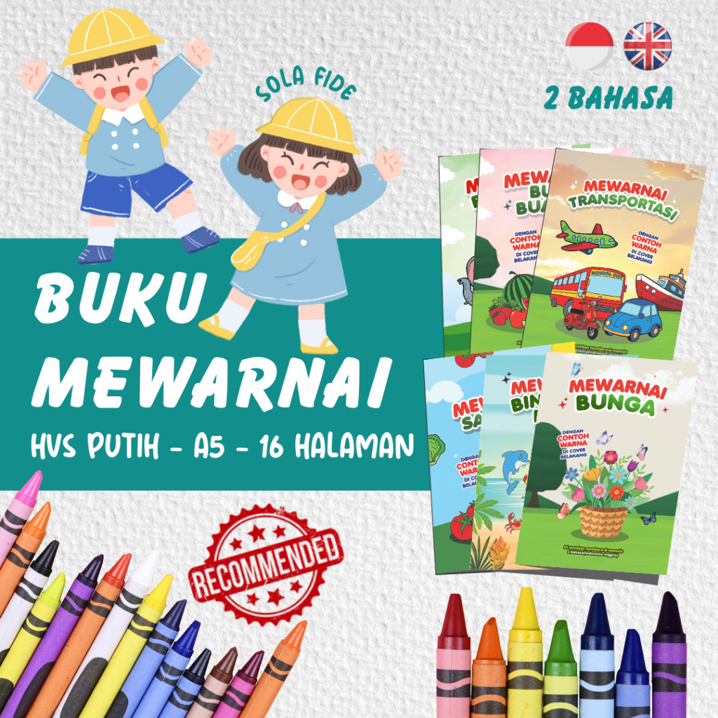 

Buku Mewarnai Anak Coloring book Aktifitas Belajar Edukasi PAUD TK Membaca Menulis HVS Putih