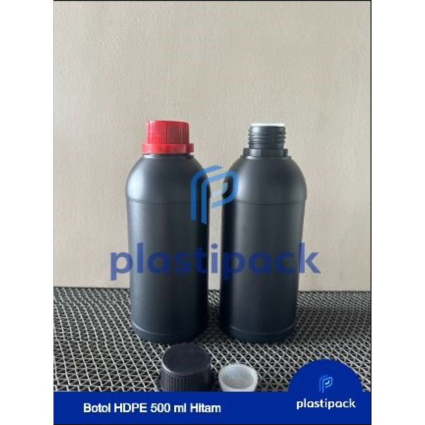 Botol Agro / Labor /HDPE 500ml PD - HITAM (LABOR) - MOTIF