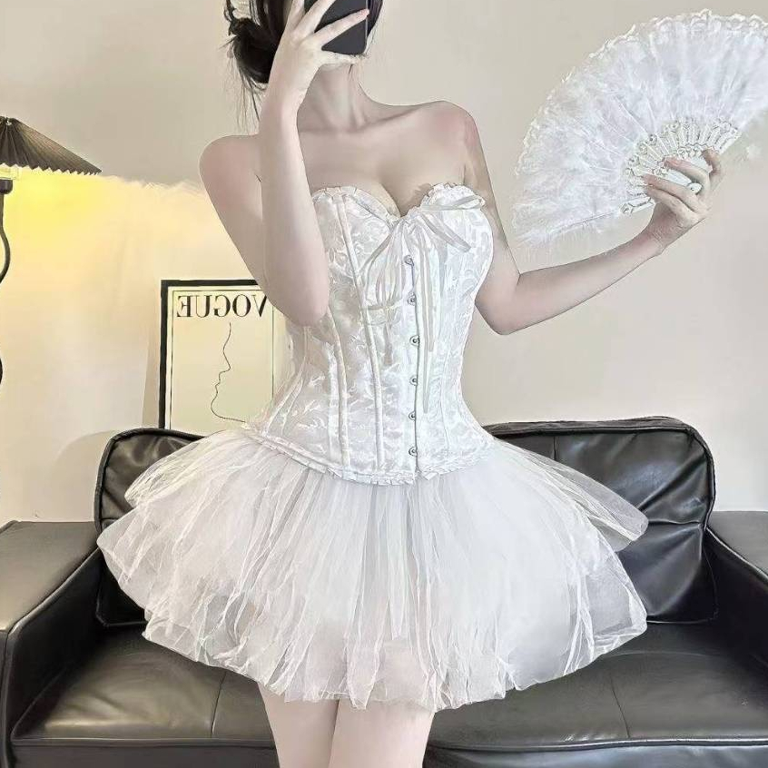 Vintage Court Women's Lace Corset Gothic Bustier 8827