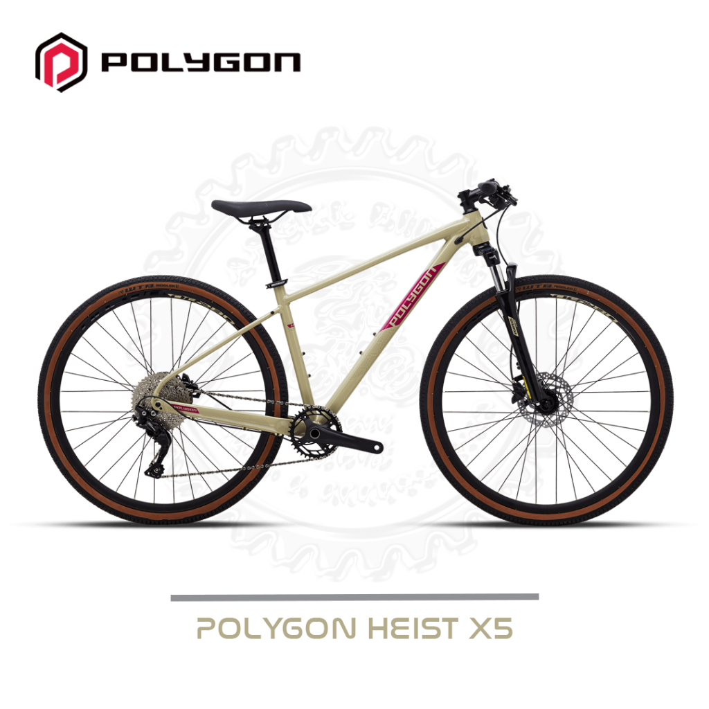 Sepeda Hybrid Polygon Heist X5 Cream 700c 1 x 10 Speed