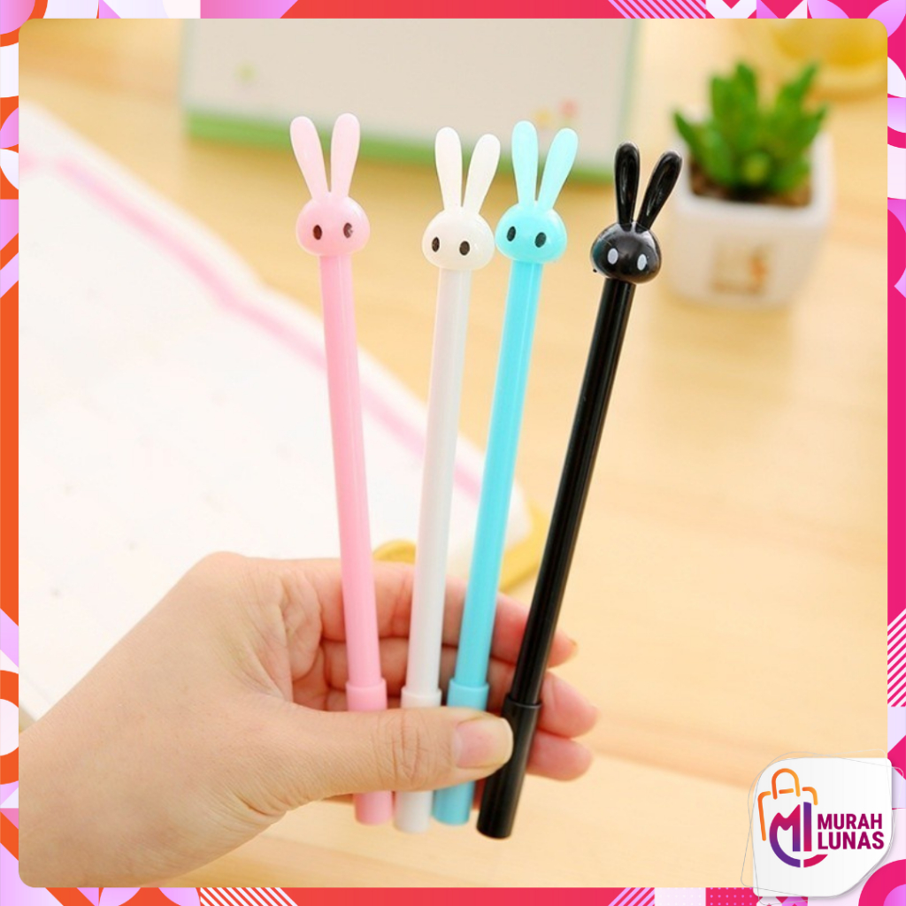 

MUNAS Pulpen Karakter Gel Imut Pulpen Gel Pena Murah Pulpen Pena Bentuk Karakter Kepala Kelinci Bolpen Karakter Bunny Lucu Unik