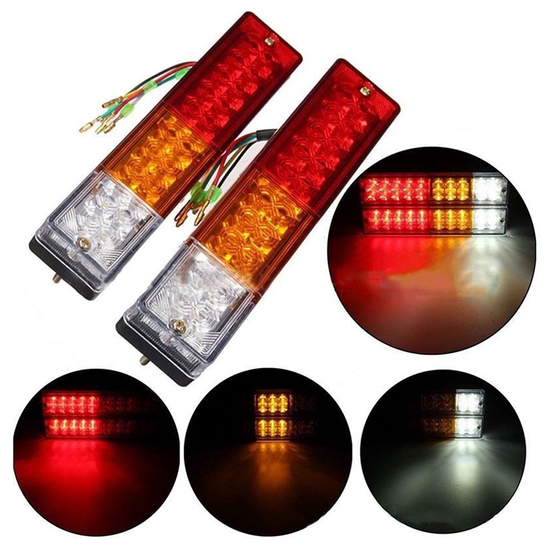 2PCS 12V 24V Lampu Rem Truk 24 Volt 12 Volt Hemat Energi Stop Lamp Truk 24 Volt 12 Volt Tahan Air