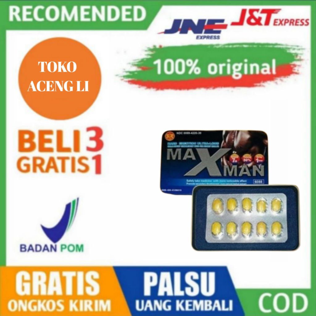 MAXMAN ORIGINAL OBAT PENAMBAH STAMINA PRIA ASLI