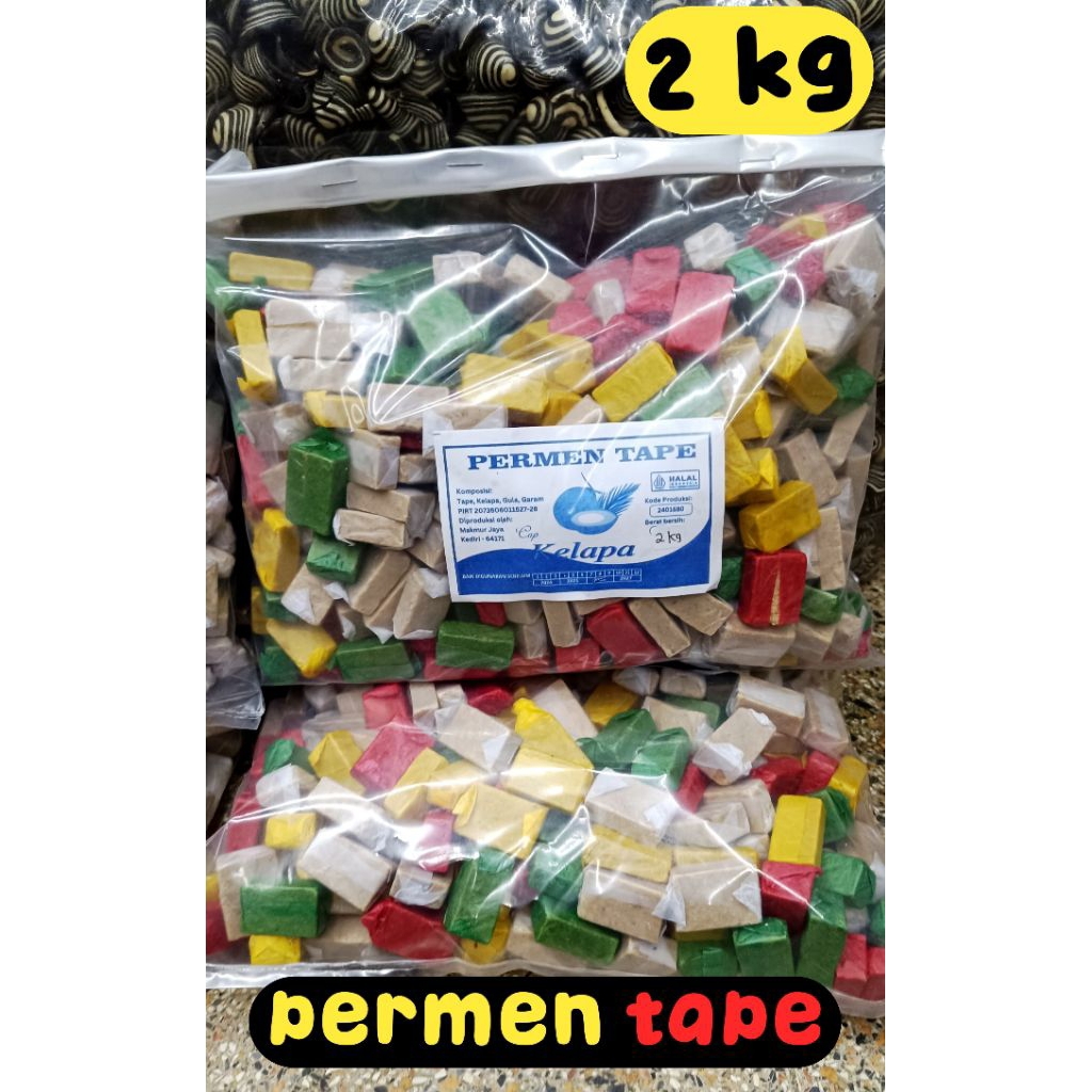 

1ball isi 2 Kg permen tape cap kelapa