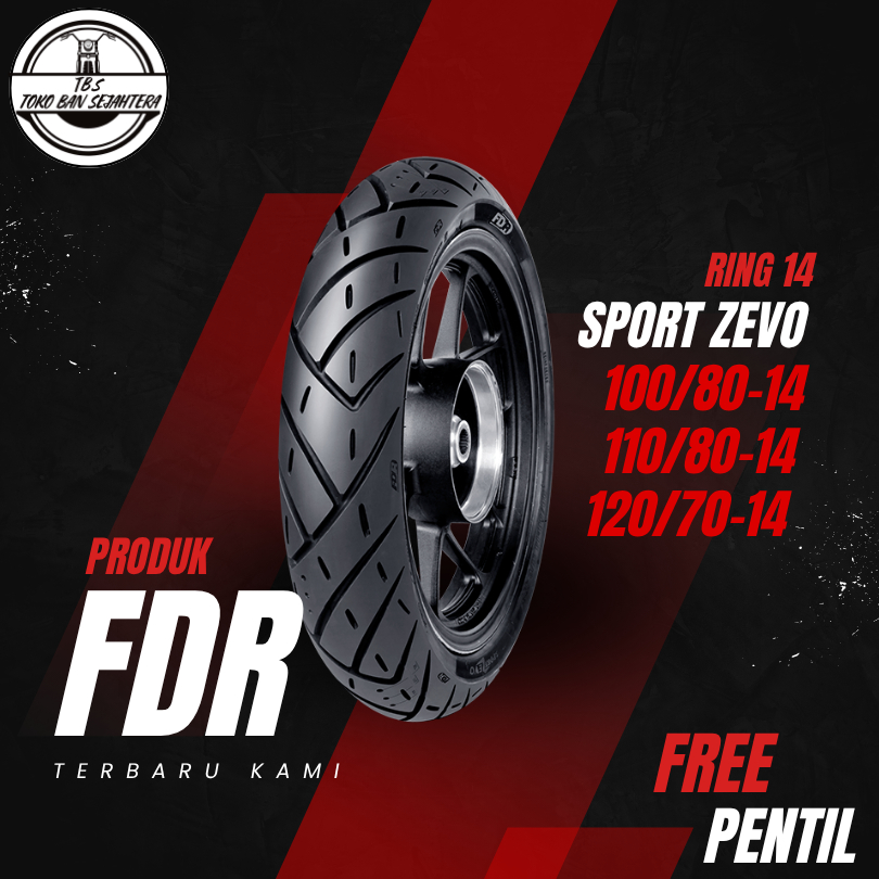 SEPASANG / SATUAN BAN MOTOR VARIO 160 FDR SPORT ZEVO Ring 14 TUBELESS PCX 150 VARIO 150