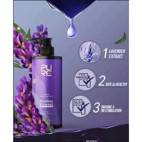 PURE Keratin 12% LAVENDER 1000ml Brazilian Smoothing Treatment Purc Original BB
