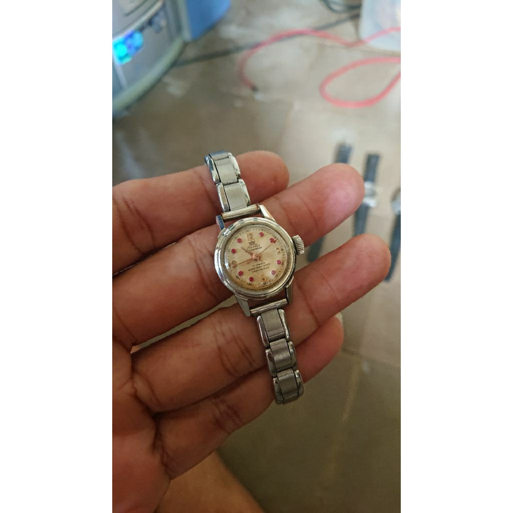 Jam wanita ANTIK Fortis index batu merah