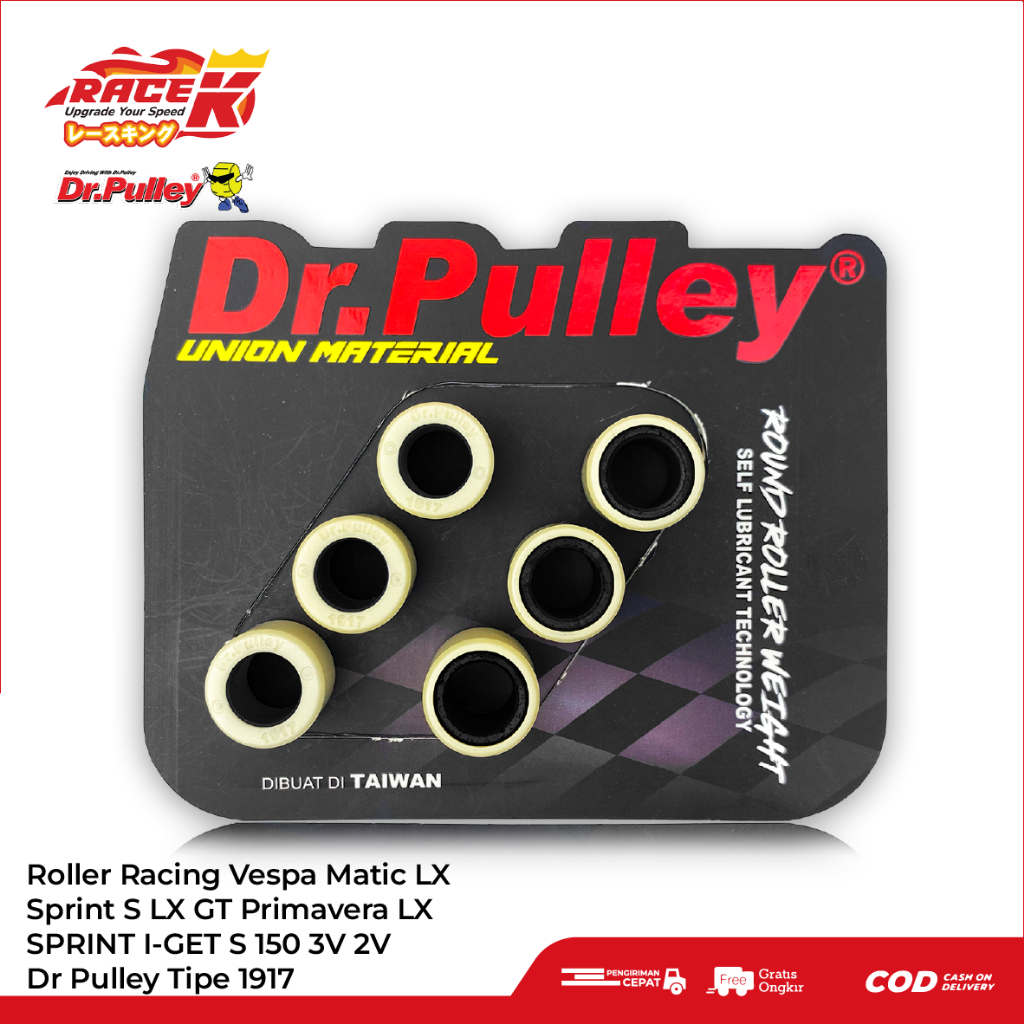 Dr Pulley Roller Vespa Matic Sprint S LX Primavera GTS LXV Liberty IGET 150 Tipe 1917