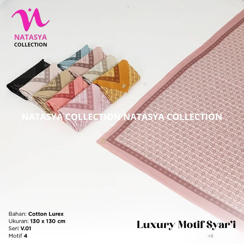 Hijab Segiempat Motif Luxury Syari 4 Premium