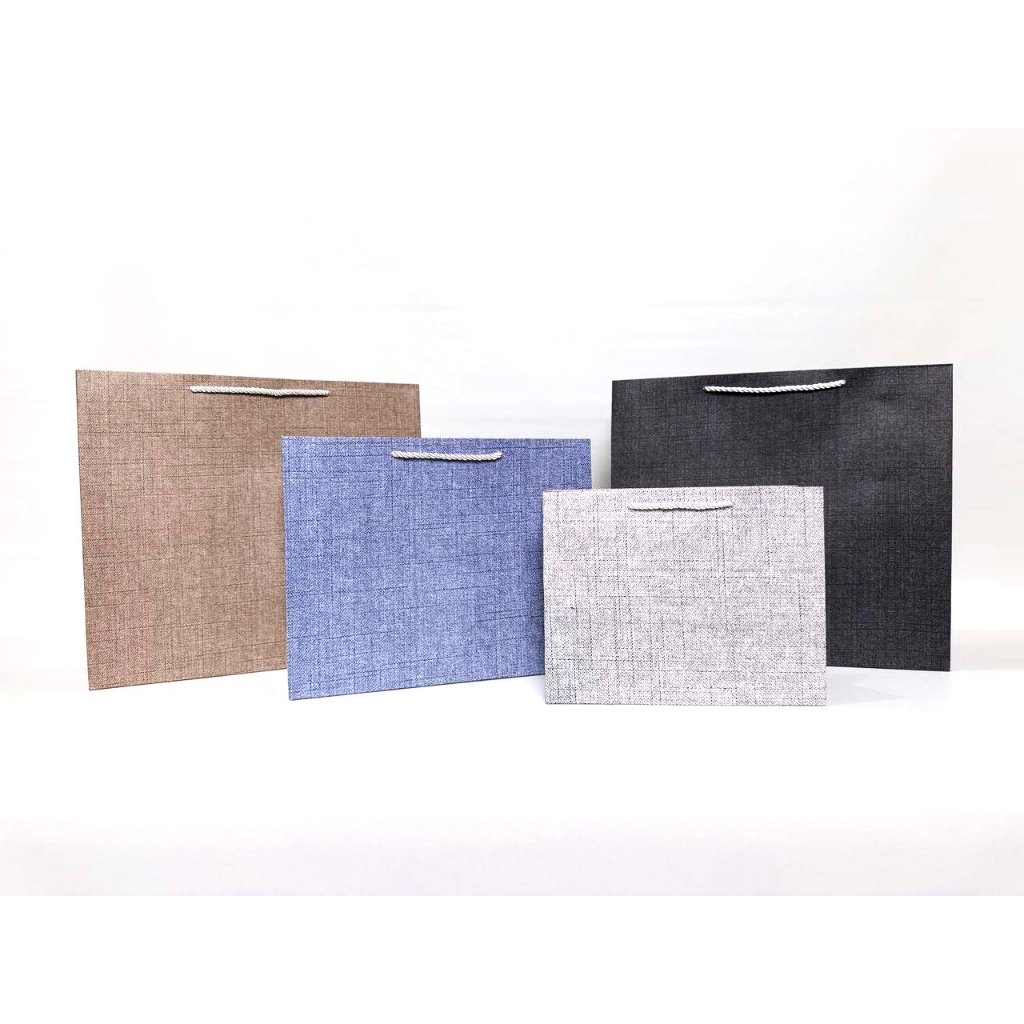 

Paper Bag Tebal Polos motif Linen / Tas Kertas