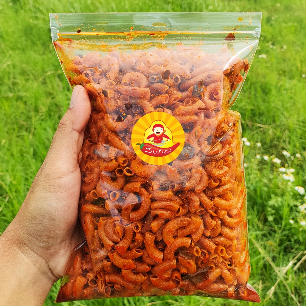 

MAKARONI CIKRUH PEDAS DAUN JERUK 500gr/CEMILAN SNACK RENYAH by SUTUY SNACK OFFICIAL