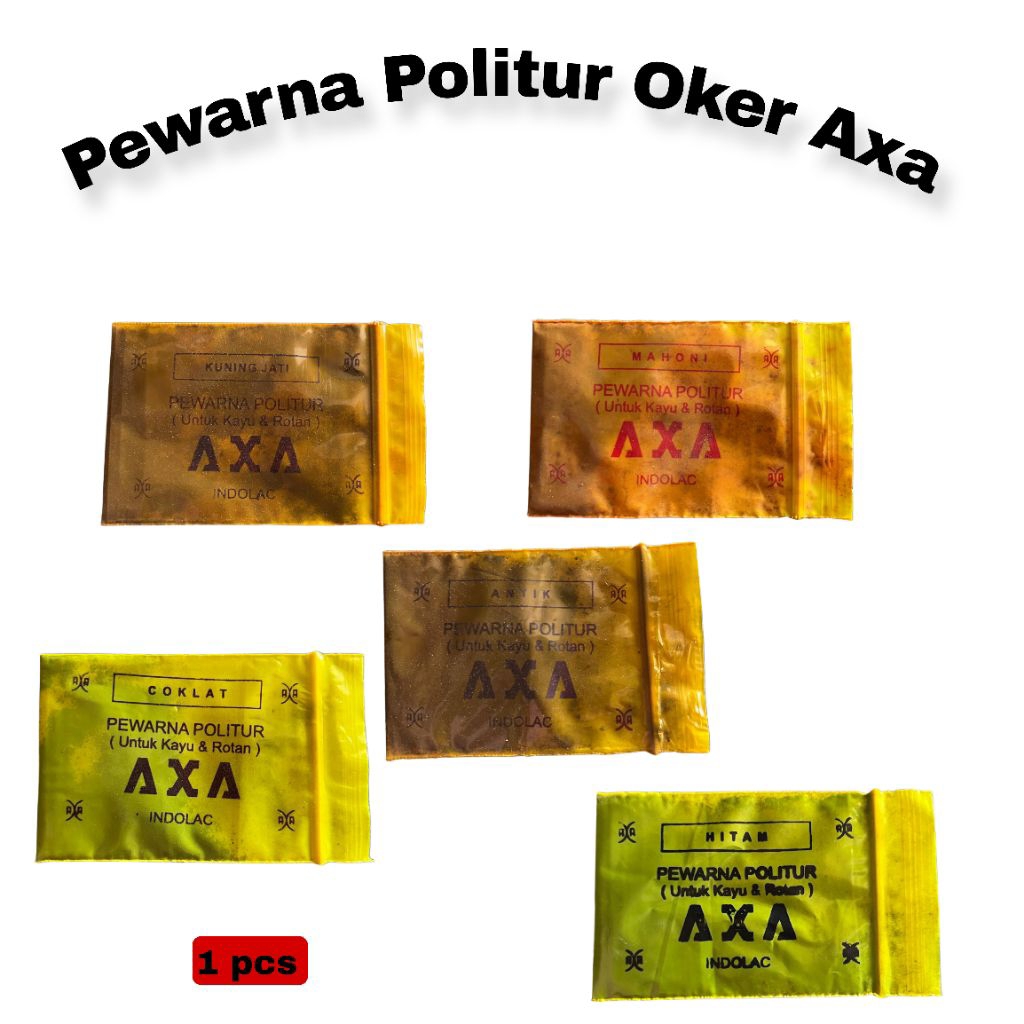 [ 10 Pcs ] Oker Axa Pewarna Politur Kayu Dan Rotan