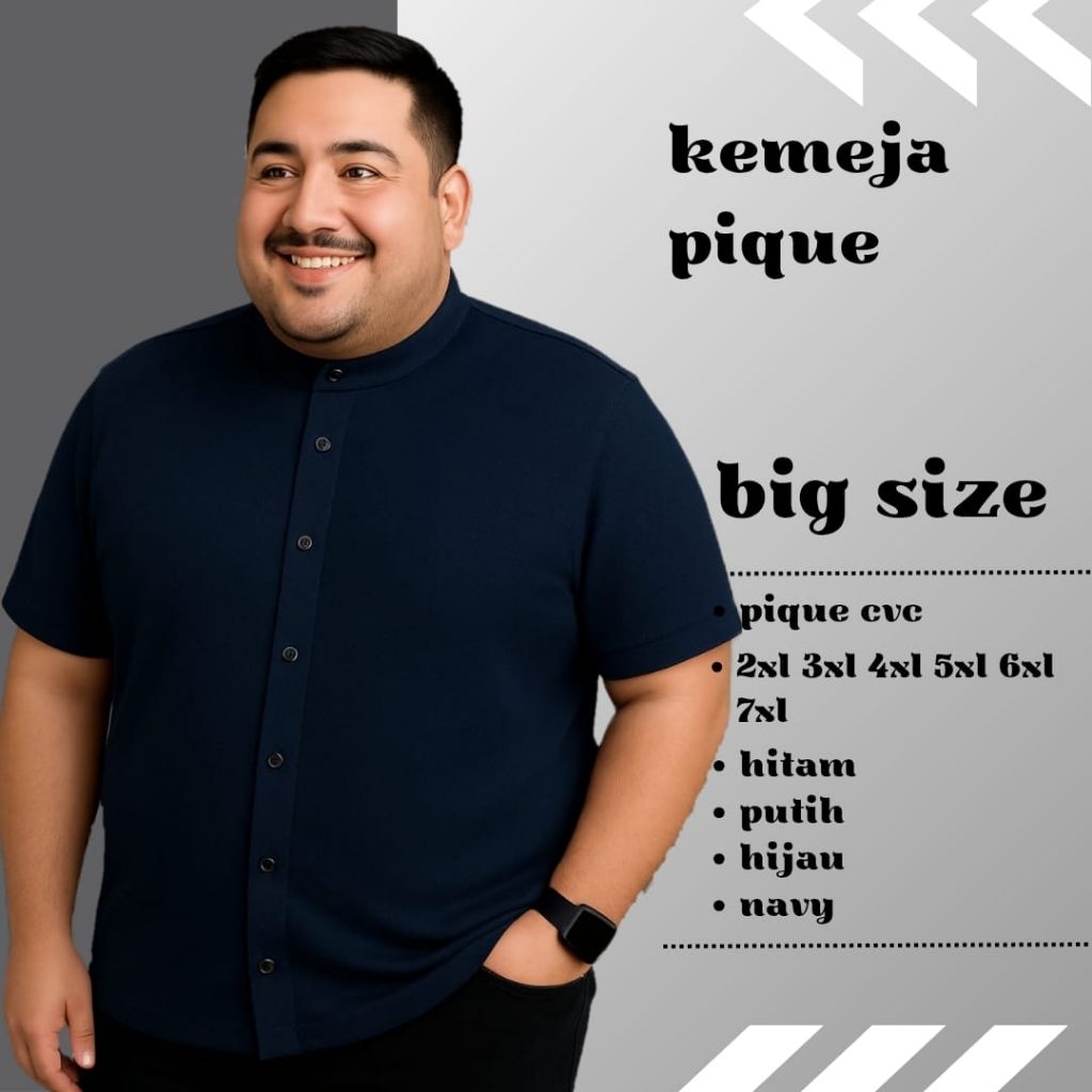 Kemeja Polo Jumbo Pique Premium Termurah Big Size xxxlxxxxxlxxxxxxxlxxxxxxxxl Chiangi Polos