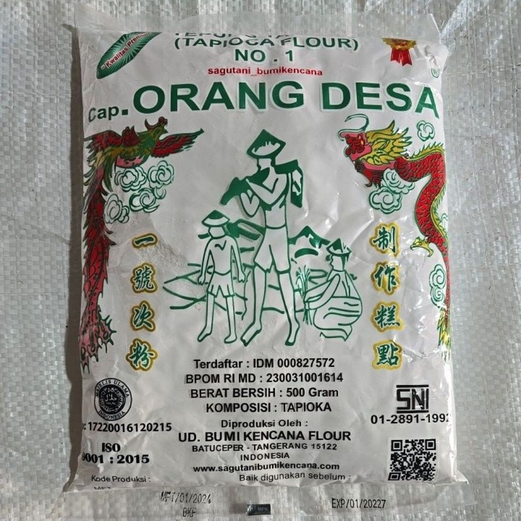 

Tepung tapioka kanji cap orang desa 500g