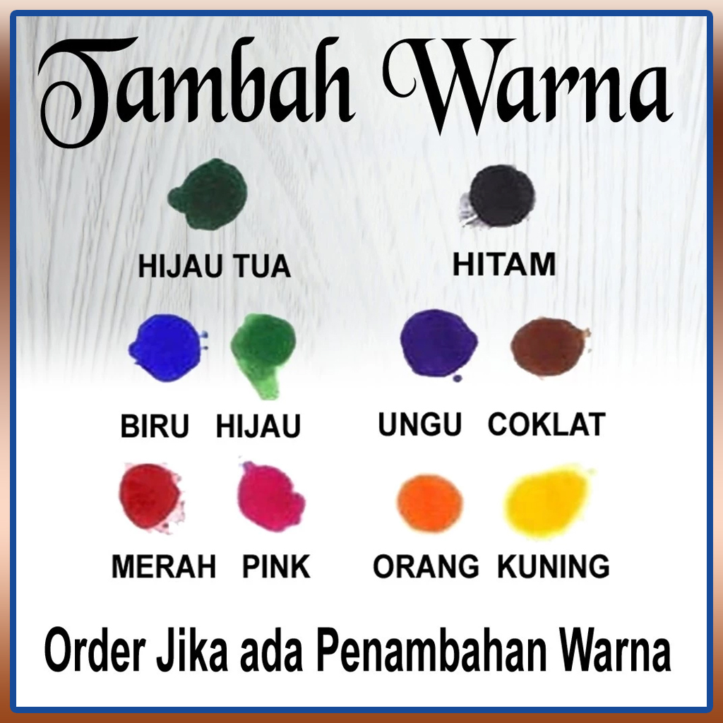 

Order Penambahan Warna Stempel Otomatis (Khusus Bahan Kertas)