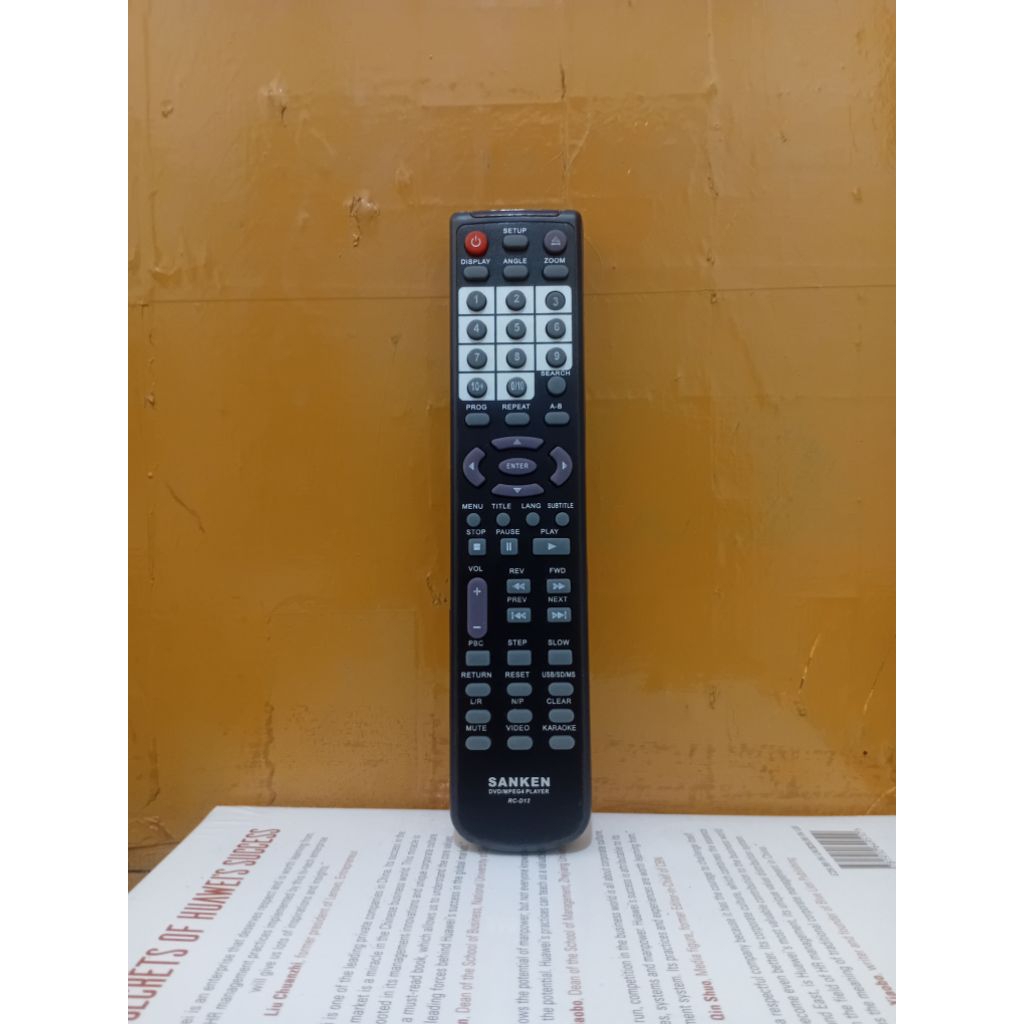 REMOTE DVD PLAYER SANKEN SERI RC-D12 ORIGINAL