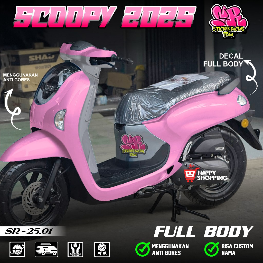 COD Sticker Decal Full Body Honda Scoopy Terbaru Tahun 2025 Sticker Full Body Scoopy 2025 Motif Polo
