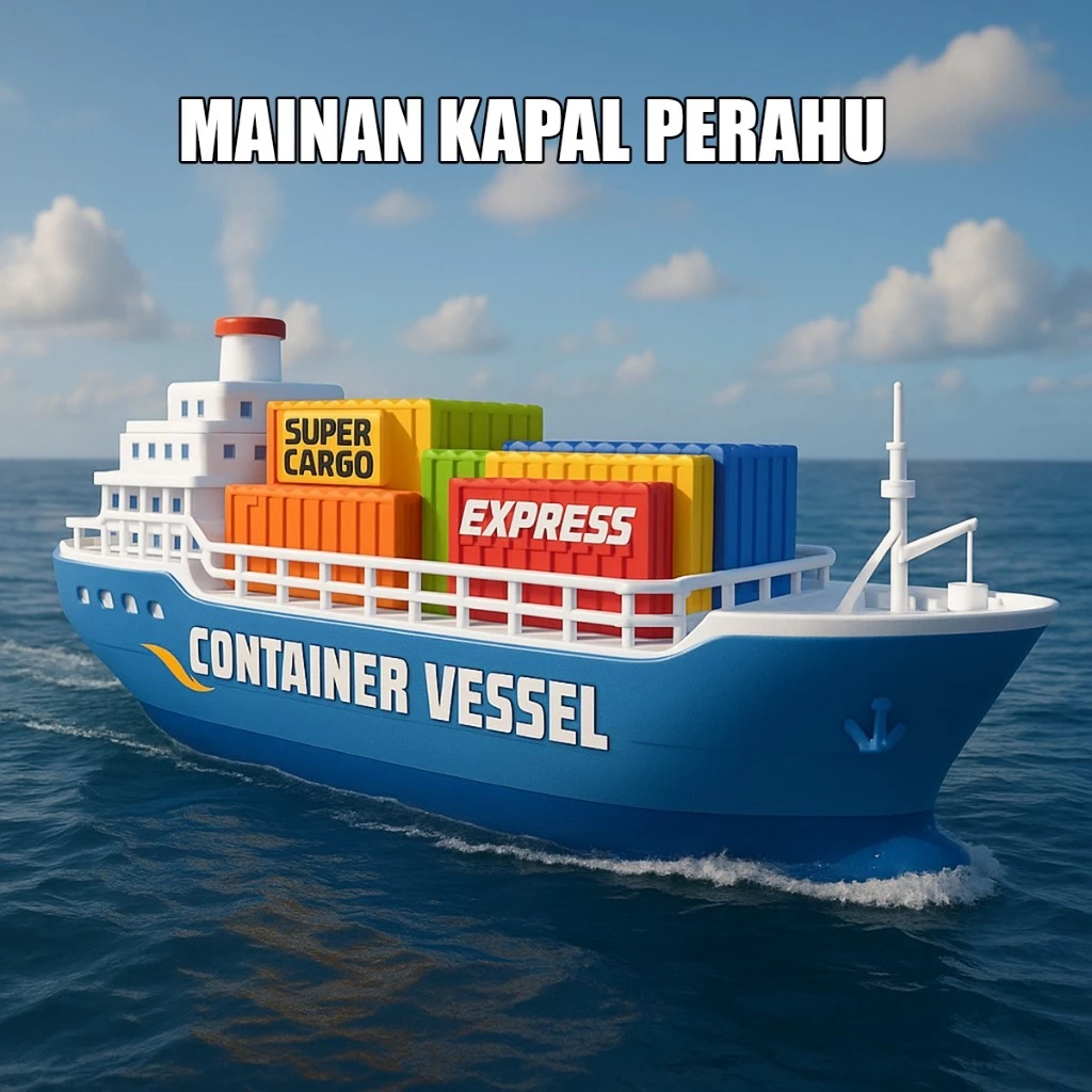 Mainan Kapal Cargo Cruiser KU15 / Mainan Kapal Cargo PullBack Kapal Barang / Mainan Kapal Cargo / Ma