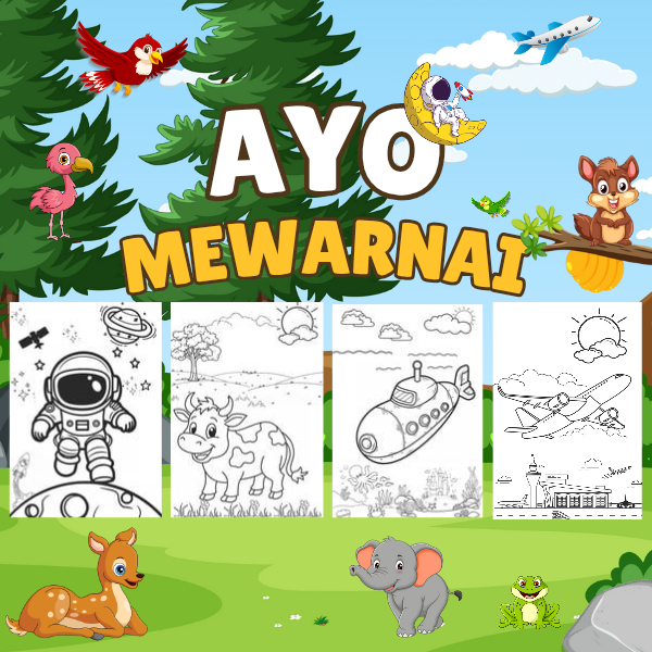 

Kertas hvs Mewarnai Kreatif / pensil warna buku gambar / anak tk paud