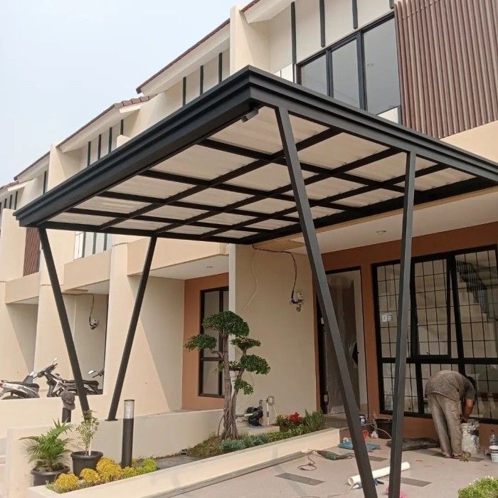 Kanopi atap rumah teras doble layer