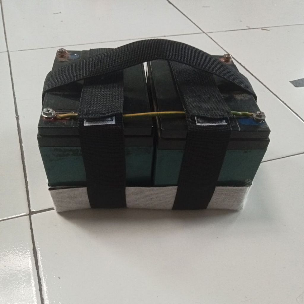 Aki 12 volt tas aki gemper 12 volt Jadi 24 volt