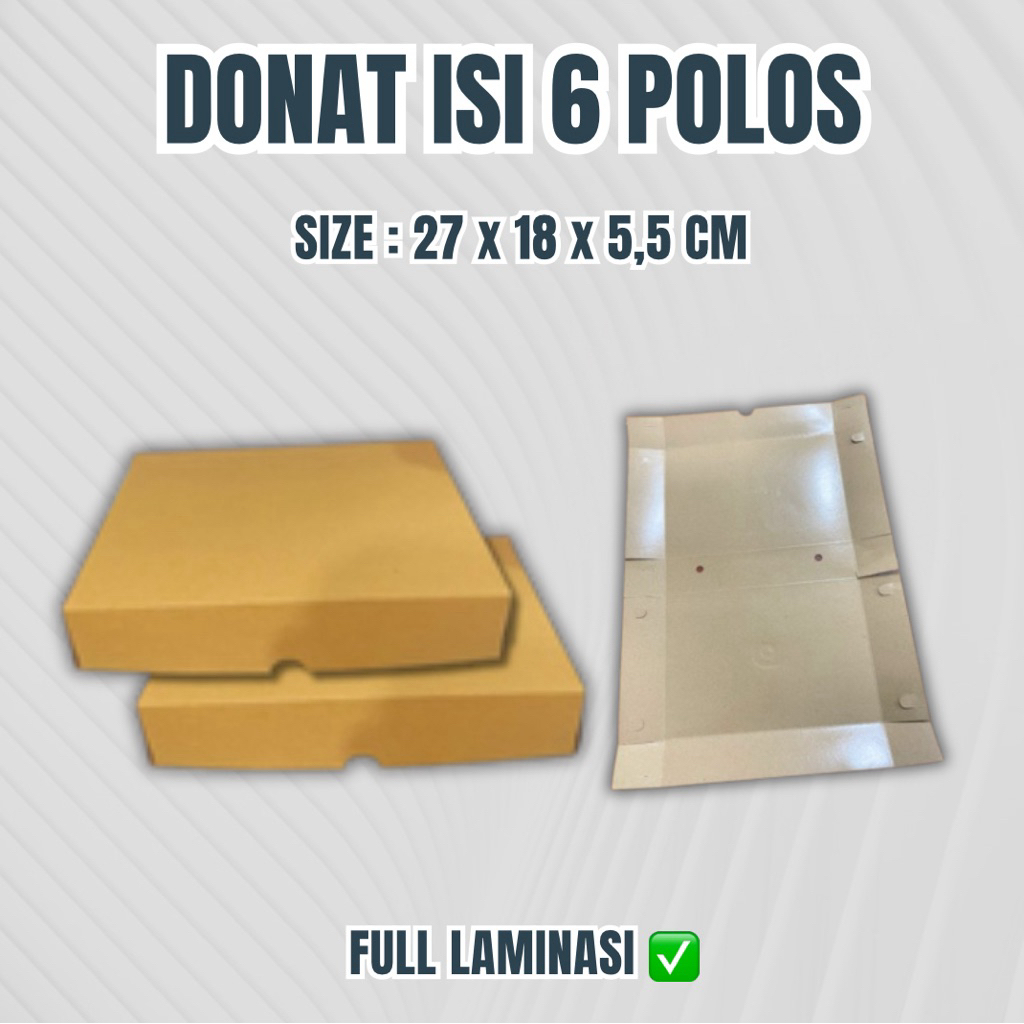 

Craft donat laminasi - dus donat uk 27 x 18 x 5,5 cm - Dus donat polos - Craft donat Polos isi 6 / 9 - 12 donat mini Termurah