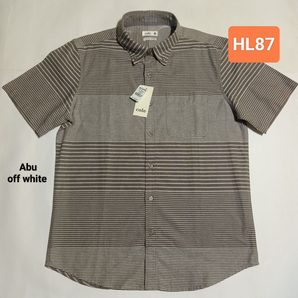Kemeja Pria Lengan Pendek Casual Merk COLE Original