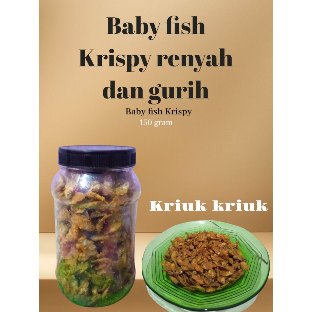 

baby fish pepetek gurih dan renyah 150gram makanan ringan dan cemilan gratis ongkir
