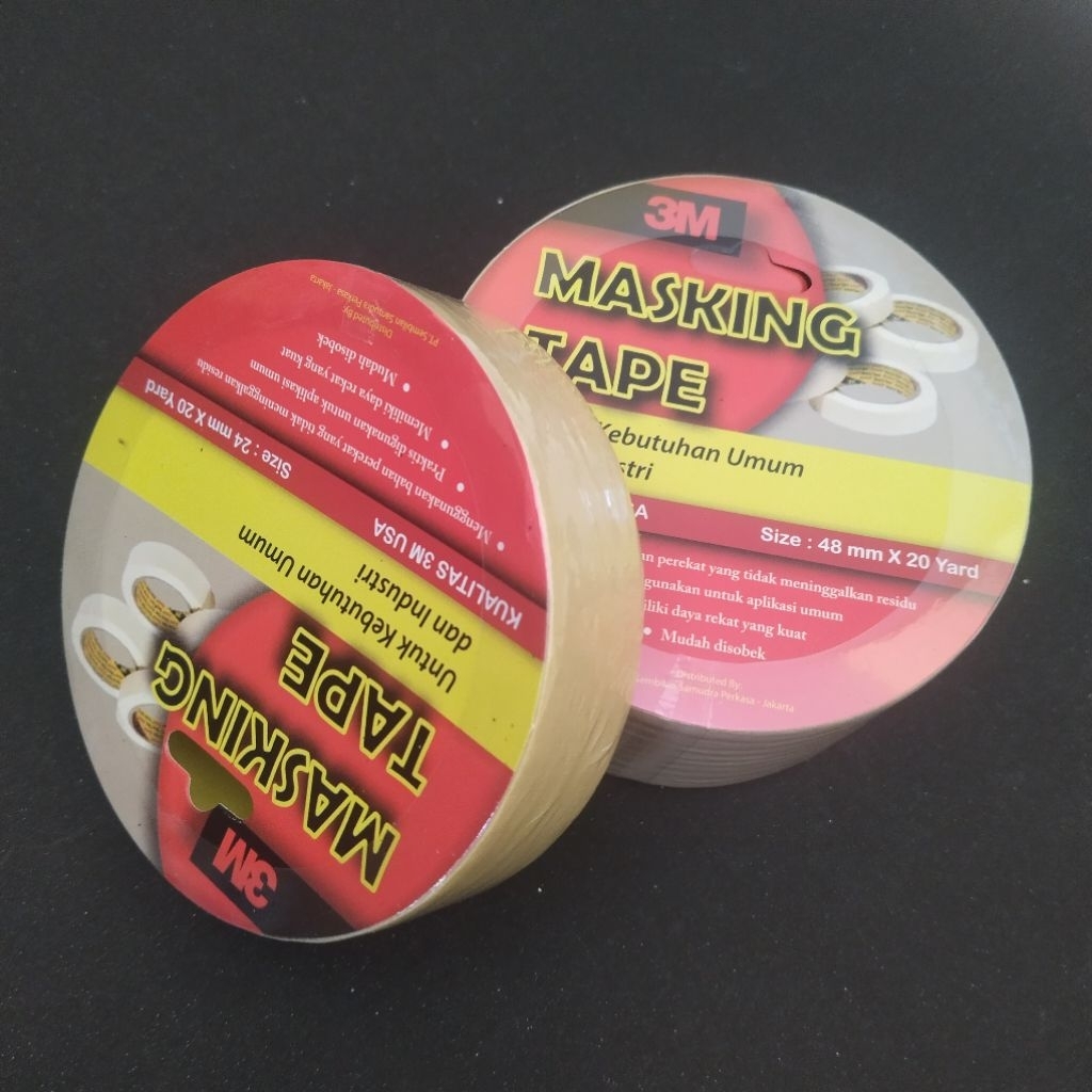 

1 Pcs Masking Tape 3M 48 mm X 20 Yard / Lakban Kertas