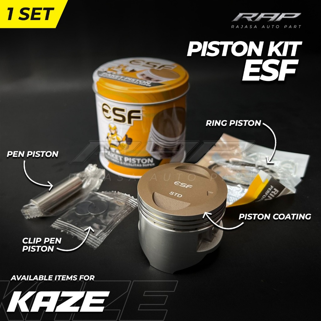 SEHER PISTON KAZE STD 53MM 53,5MM 54MM RACING TEVLON/PISTON RUBAHAN KAZE TEVLON ESF