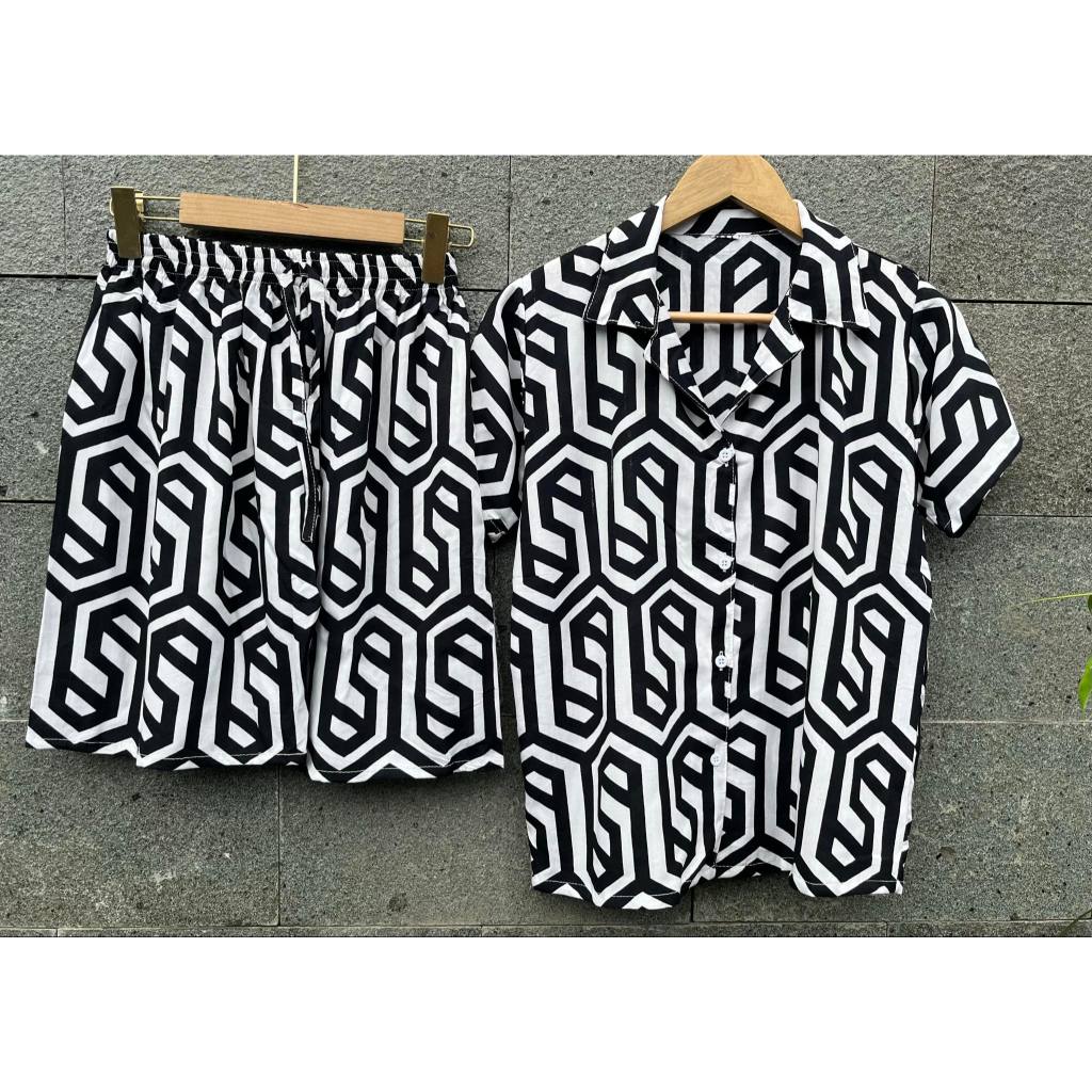 Unik Oneset Baju Tidur Wanita Motif Vanesa 1 Set Pyama Rayon Kualitas Butik Harga Konveksi Lansgung