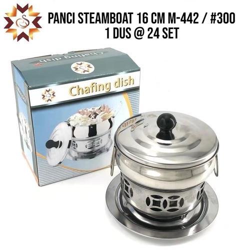 

Panci Hot Pot Shabu Shabu/ Steamboat 16CM/ Panci Shabu 1 Tungku Tutup Stainless Steel