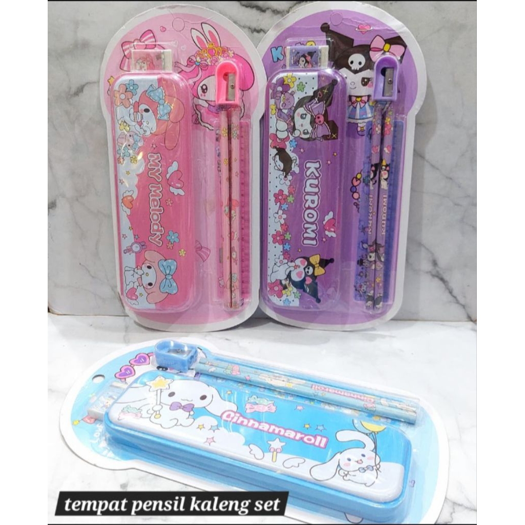 

tempat pensil kaleng set karakter sanrio