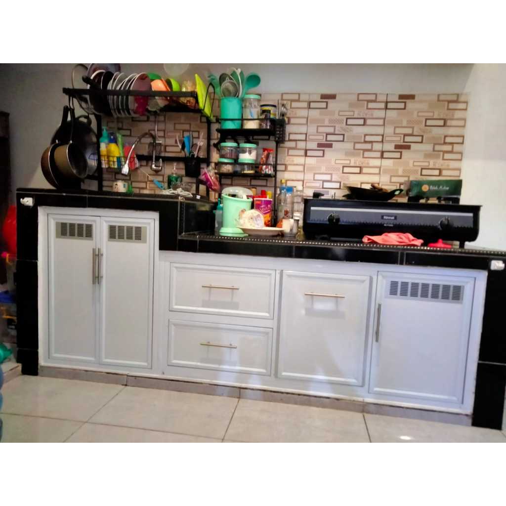 RAK DAPUR / KITCHEN SET ALUMUNIUM PUTIH TEBAL