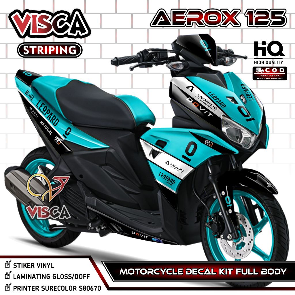 Decal Aerox 125 Fullbody - Stiker Aerox 125 Full Body - Dekal Aerox 125 - Striping Aerox 125 Variasi