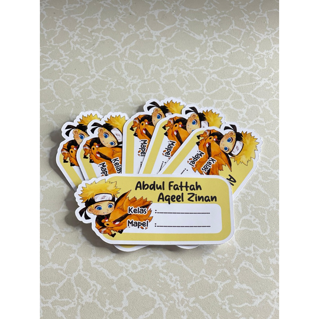 

Label Nama Anak | Stiker Buku Pelajaran | Custom Desain Lucu