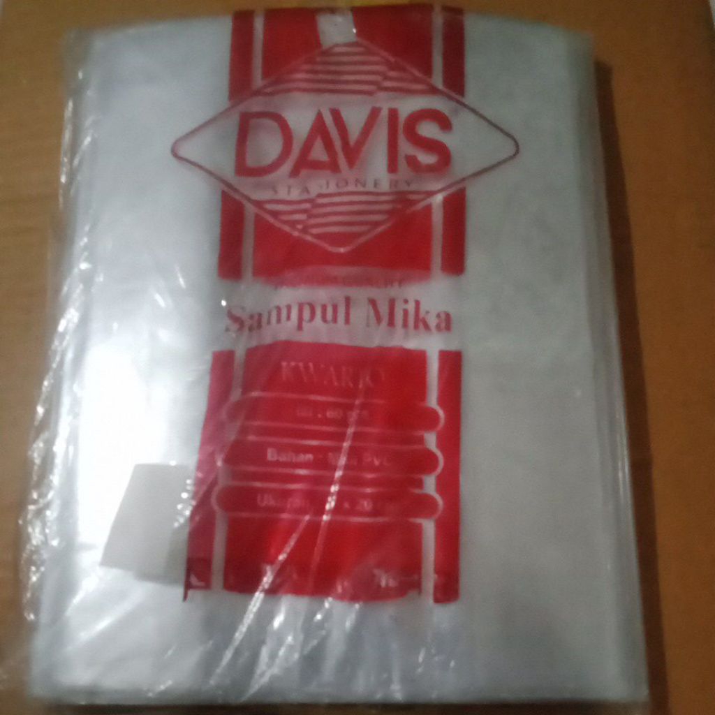 

Sampul buku tulis mika merk davis / pack (10lembar)