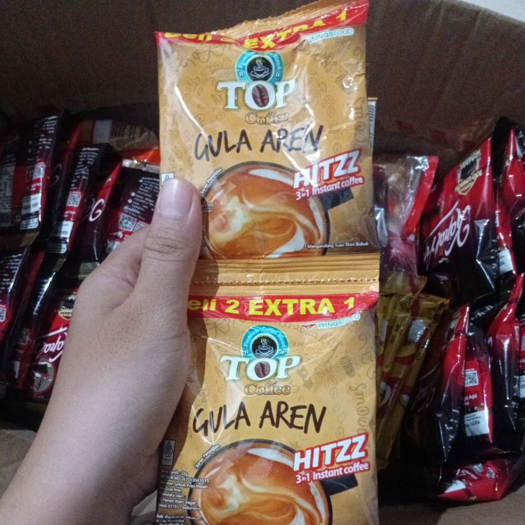 

Top Coffe Gula Aren Hitzz (per renceng 15 sachet)