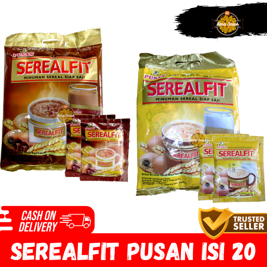 

Pusan Sereal Fit Rasa Coklat & Vanilla Isi 20 Sachet / Minuman Sereal Instant Siap Saji Murah