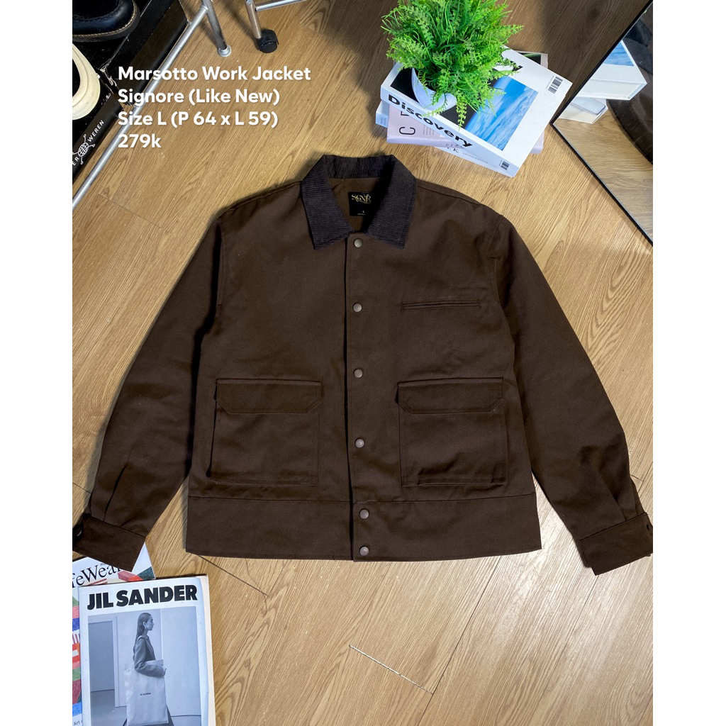 Work jaket coklat marsotto preloved like new